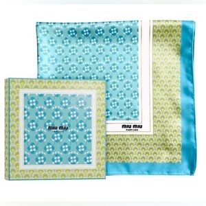 Miu Miu Retro Pattern Silk Scarf Gift Box —International Airline Edition GWP NWB